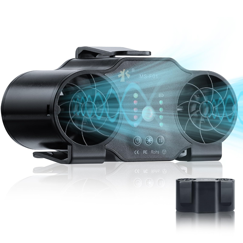 Outdoor Power Vent - ﻿ Leistungsstarker tragbarer Taillen-Clip-On-Ventilator mit zwei