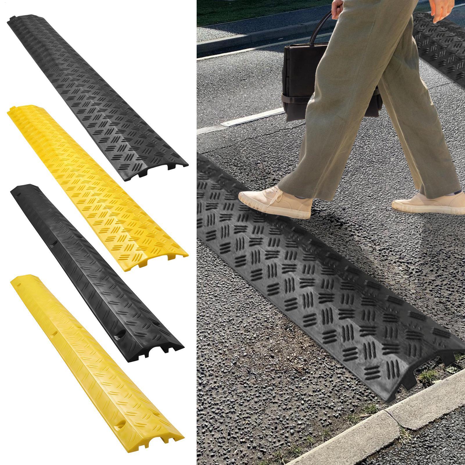 Outdoor Power Line Cover - Kabelschutzrampe, Hochleistungs-Kabelabdeckung, Outdoor-Stromkabel-Bodenschutz, Gummi-Kabelkanal für Einfahrt