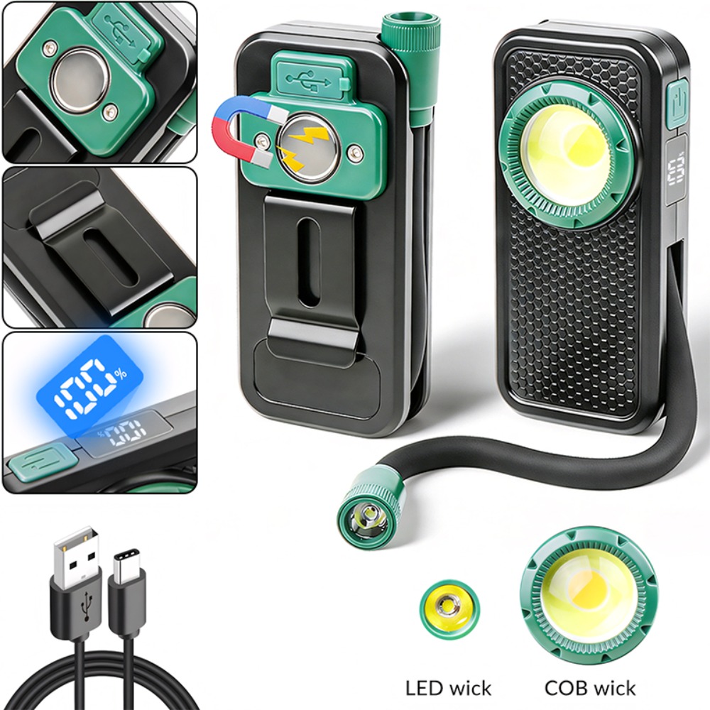 Outdoor Power Lights - Neue magnetische Arbeitsleuchte mit Stiftclip, biegbarem