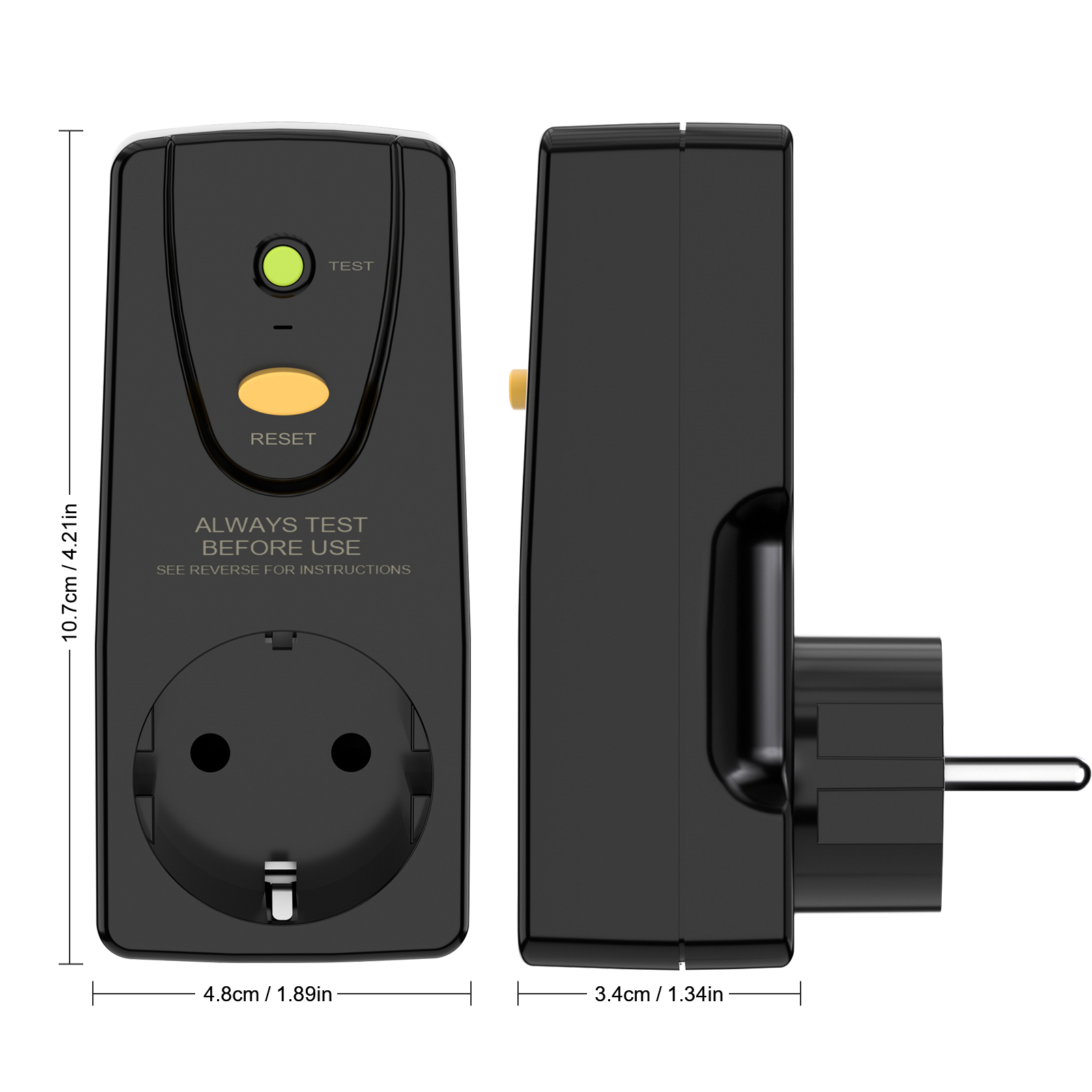 Outdoor Power Outlet - 16A Leckageschutzstecker EU Persönliche Schutzsteckdose mit