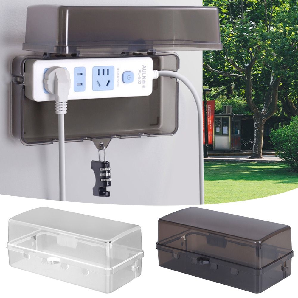 Outdoor Power Point Cover - Robuste Kunststoff-Steckdosenbox, Diebstahlsicher, Wasserdicht, Kabelmanagement-Box, Schützt