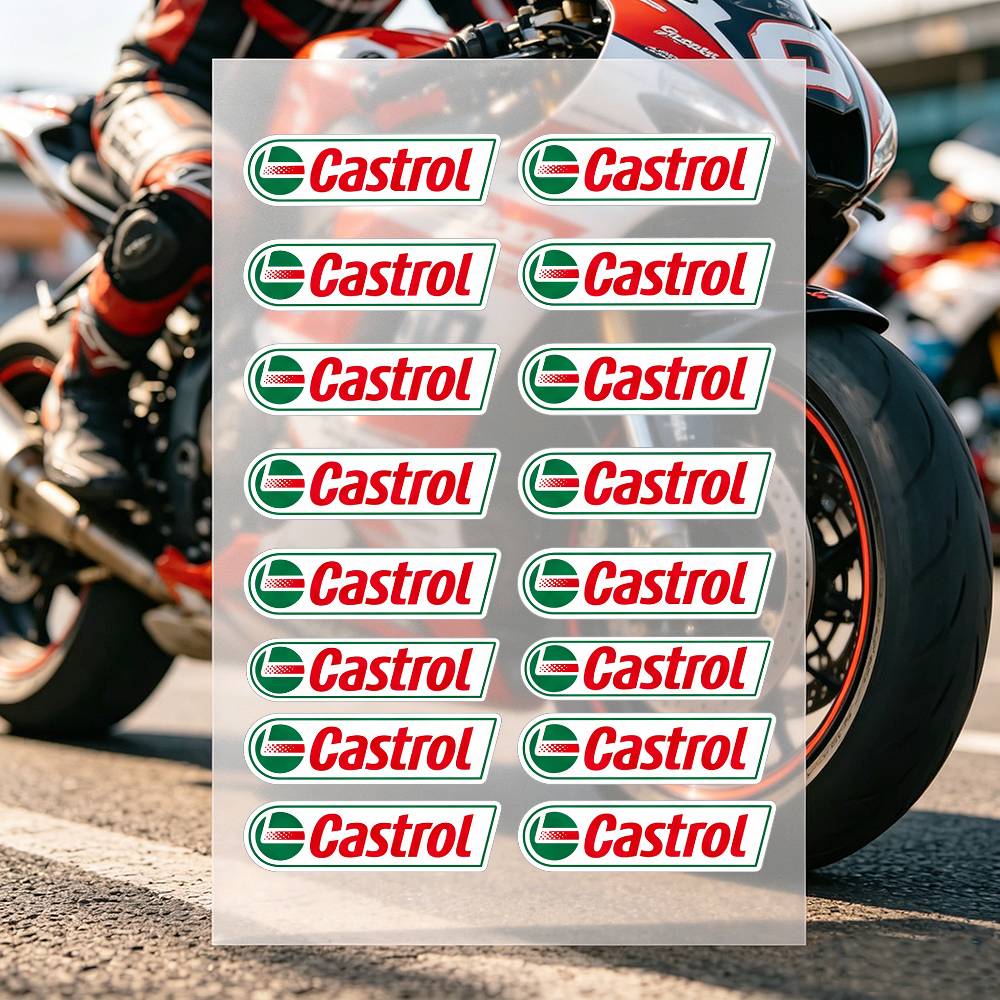Castrol Oil Gtx - C-Castrol LOGO Motorradaufkleber sind reflektierend, langlebig,