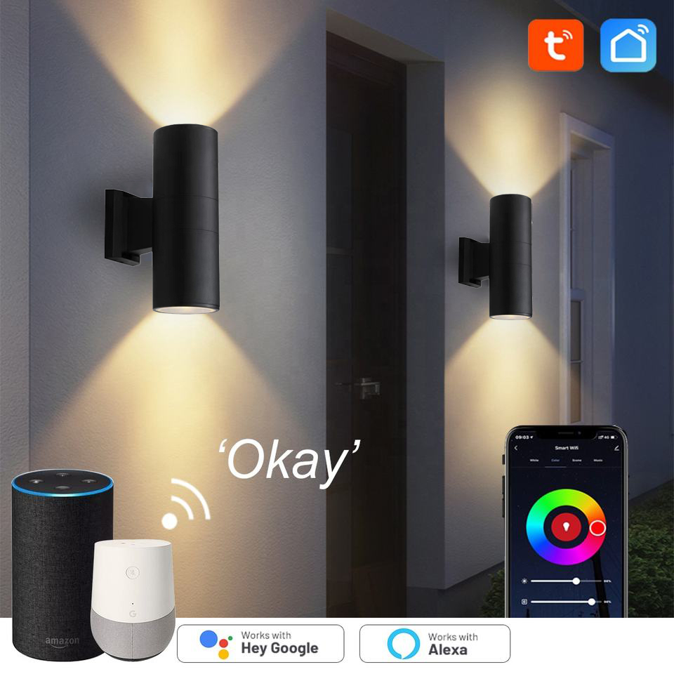 Outdoor Power Point Zigbee - Smart Life ZigBee/WiFi RGBCW Außenwandleuchte COB,