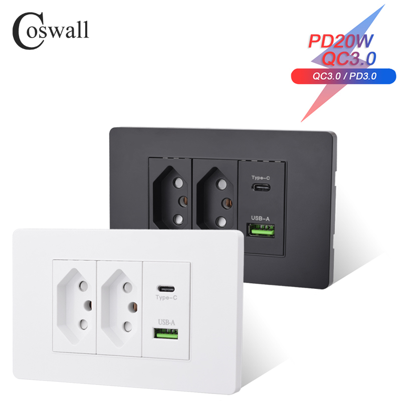 Outdoor Power Outlet - Coswall PC Brasilien Standard 20A Power