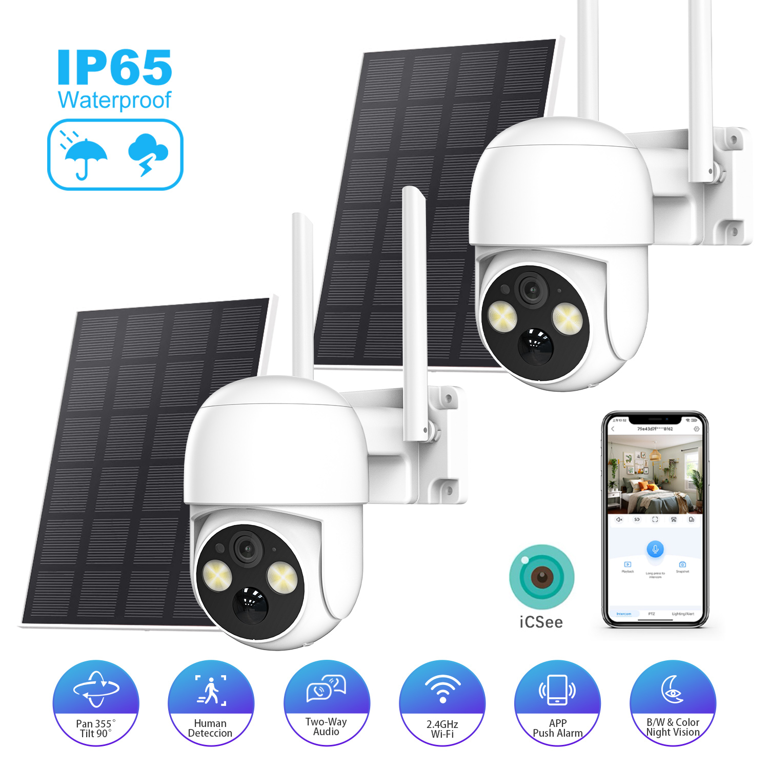 Outdoor Power Pack - XVIM 2er-Pack 5 MP solarbetriebene kabellose