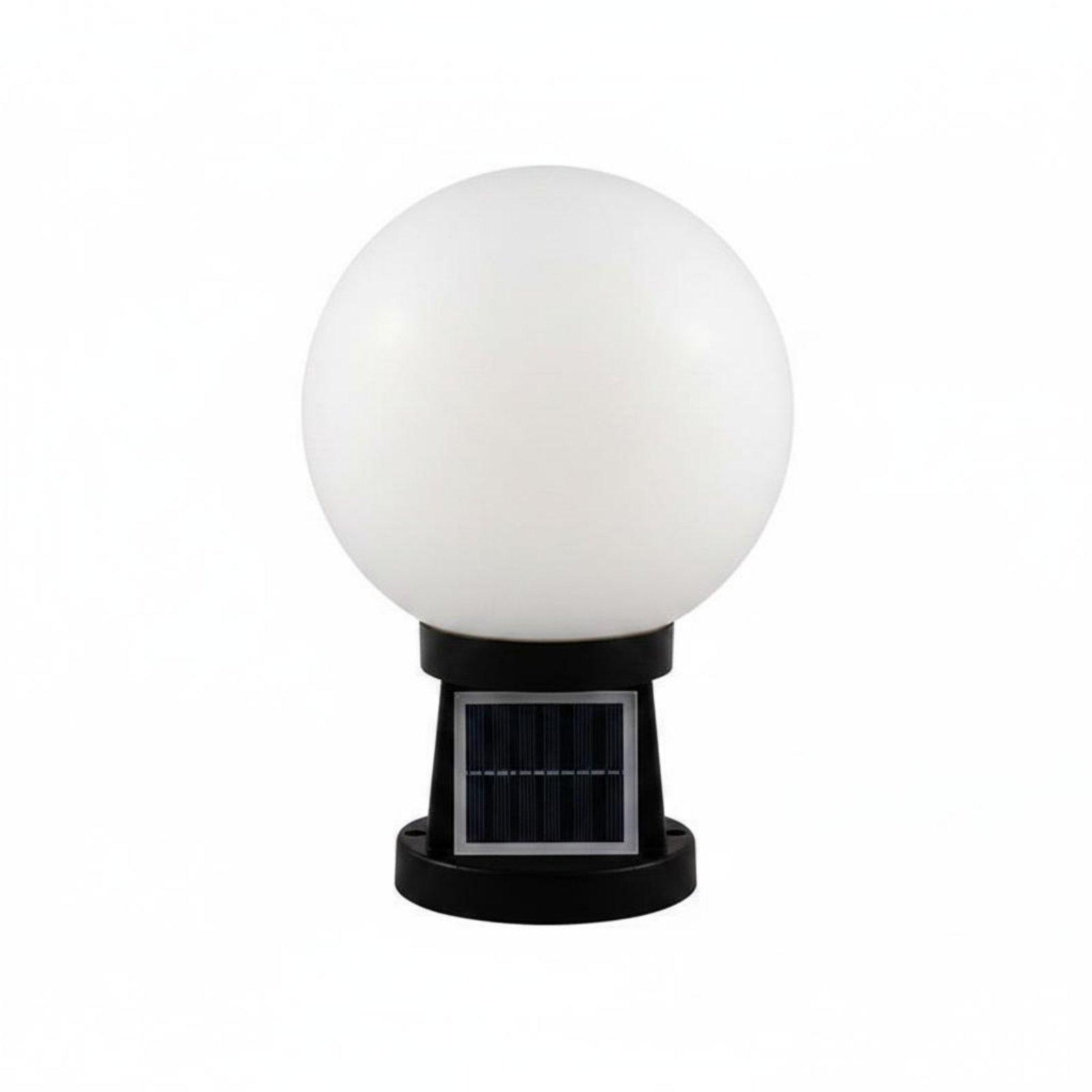 Outdoor Power Lights - Dämmerung-bis-Morgendämmerung-Außenbeleuchtungslampe, kugelförmige solarbetriebene Pfostenlampe, LED, wasserdicht,