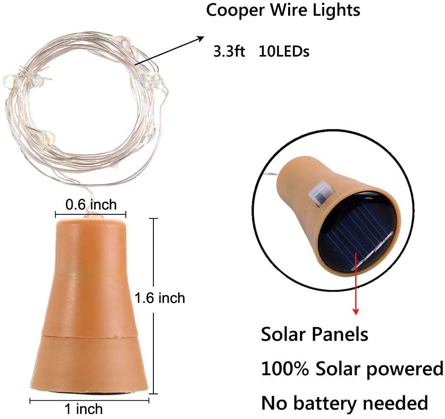 Solar Wein Flasche Led String  – Outdoor Power For Wedding Bewertung und Preis