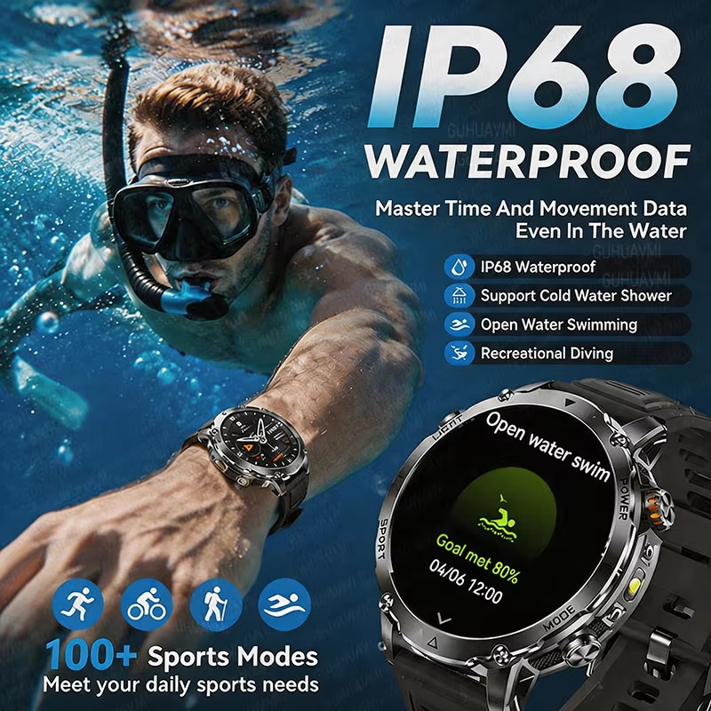 Outdoor-Militär-Smartwatch mit – Outdoor Power Meter Box Bewertung und Preis