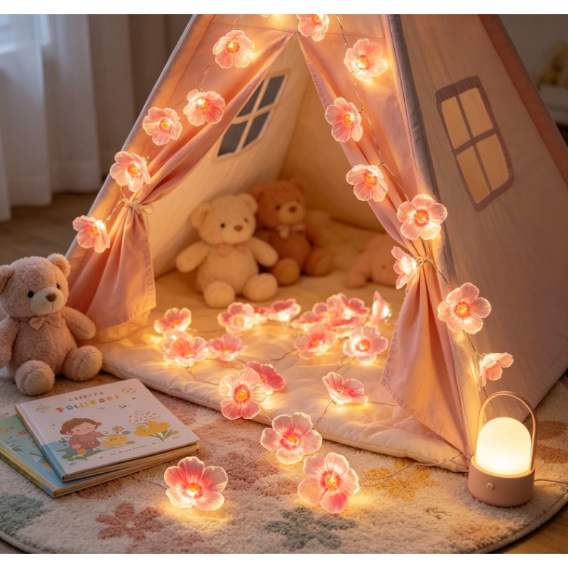 Rosa Kirschblüten-LED-Lichterk – Outdoor Power For Wedding Bewertung und Preis