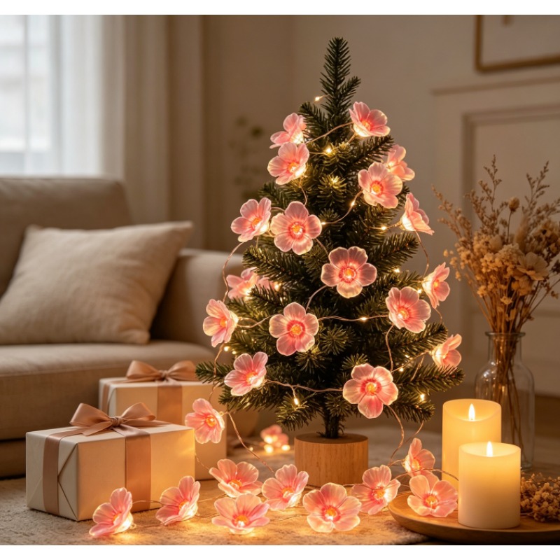 Rosa Kirschblüten-LED-Lichterk – Outdoor Power For Wedding Bewertung und Preis