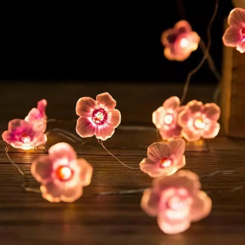 Rosa Kirschblüten-LED-Lichterk – Outdoor Power For Wedding Bewertung und Preis